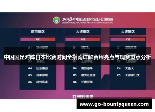 中国国足对阵日本比赛时间全指南详解赛程亮点与观赛重点分析